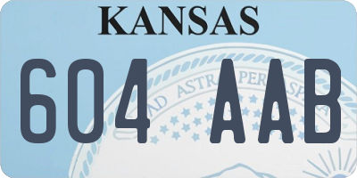 KS license plate 604AAB