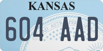 KS license plate 604AAD