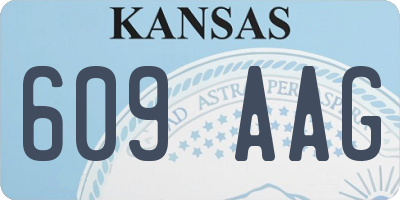 KS license plate 609AAG