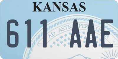 KS license plate 611AAE