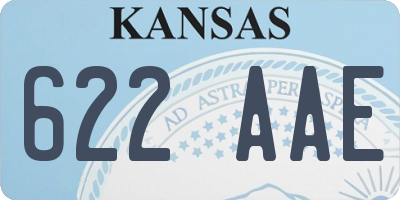 KS license plate 622AAE
