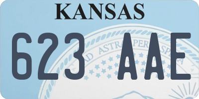 KS license plate 623AAE
