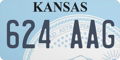 KS license plate 624AAG