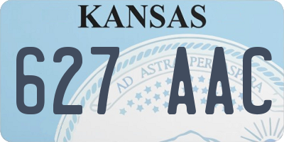 KS license plate 627AAC