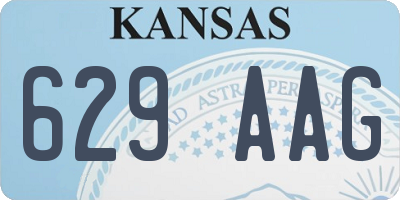 KS license plate 629AAG