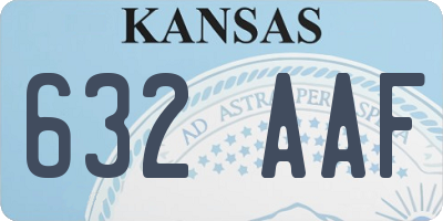 KS license plate 632AAF