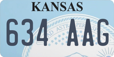 KS license plate 634AAG