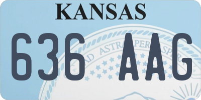 KS license plate 636AAG