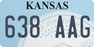 KS license plate 638AAG