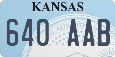 KS license plate 640AAB