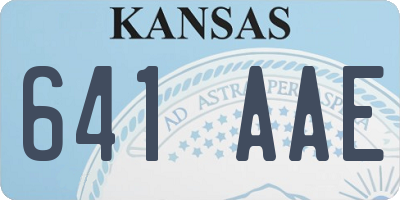 KS license plate 641AAE