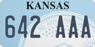 KS license plate 642AAA