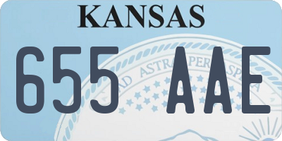 KS license plate 655AAE