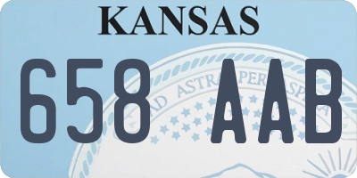 KS license plate 658AAB