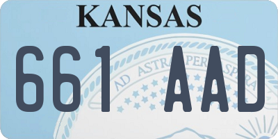 KS license plate 661AAD