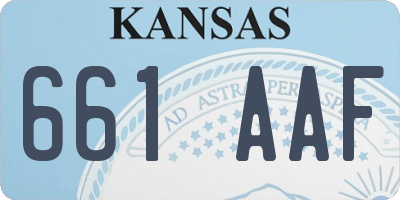 KS license plate 661AAF