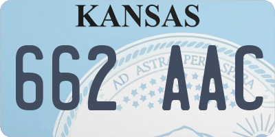 KS license plate 662AAC