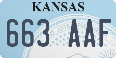 KS license plate 663AAF