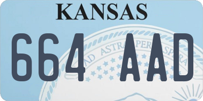 KS license plate 664AAD