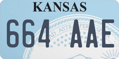 KS license plate 664AAE