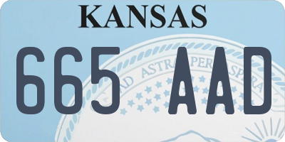 KS license plate 665AAD