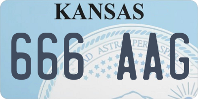 KS license plate 666AAG