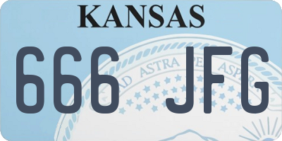 KS license plate 666JFG