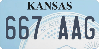 KS license plate 667AAG