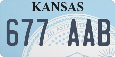 KS license plate 677AAB