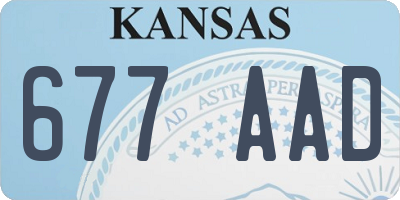 KS license plate 677AAD