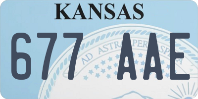 KS license plate 677AAE