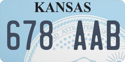 KS license plate 678AAB