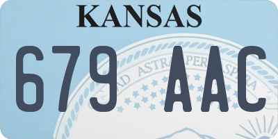 KS license plate 679AAC