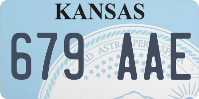 KS license plate 679AAE