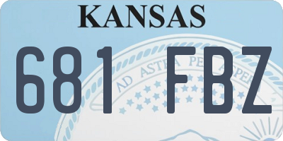 KS license plate 681FBZ