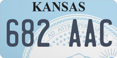 KS license plate 682AAC