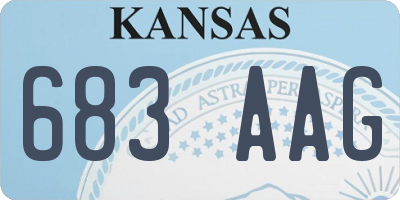 KS license plate 683AAG