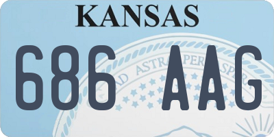 KS license plate 686AAG