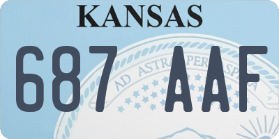 KS license plate 687AAF