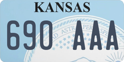 KS license plate 690AAA