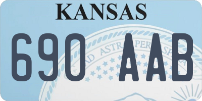 KS license plate 690AAB