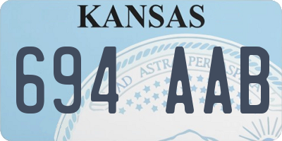 KS license plate 694AAB