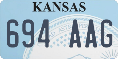 KS license plate 694AAG