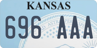 KS license plate 696AAA
