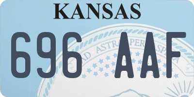 KS license plate 696AAF