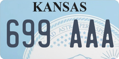 KS license plate 699AAA