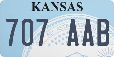 KS license plate 707AAB