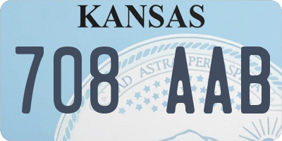 KS license plate 708AAB
