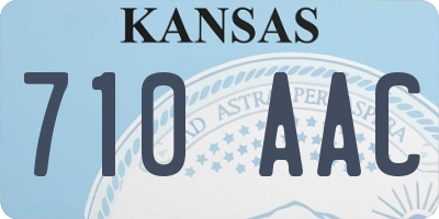 KS license plate 710AAC