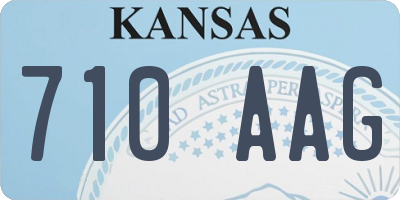 KS license plate 710AAG